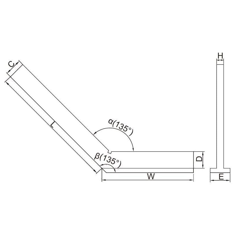 Insize Range 135° Square 200 X 130 Series 4754-3200 - Twin Eagle Imports