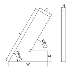 Insize Range 60° Square 150 X 100mm Series 4760-1150 - Twin Eagle Imports