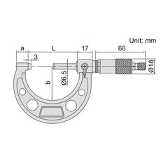 Insize Ratchet Stop Type Outside Micrometer 25-50mm Range Series 3210-50A - Twin Eagle Imports