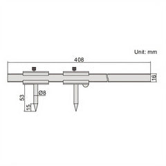 Insize Scribing Caliper 51-300mm Range Series 7203-300A - Twin Eagle Imports