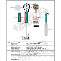 INSIZE SPARES Insize SP BORE GAUGE ANVIL 2323-6 Interchangeable Anvil for 2323-6 & 2123-6A