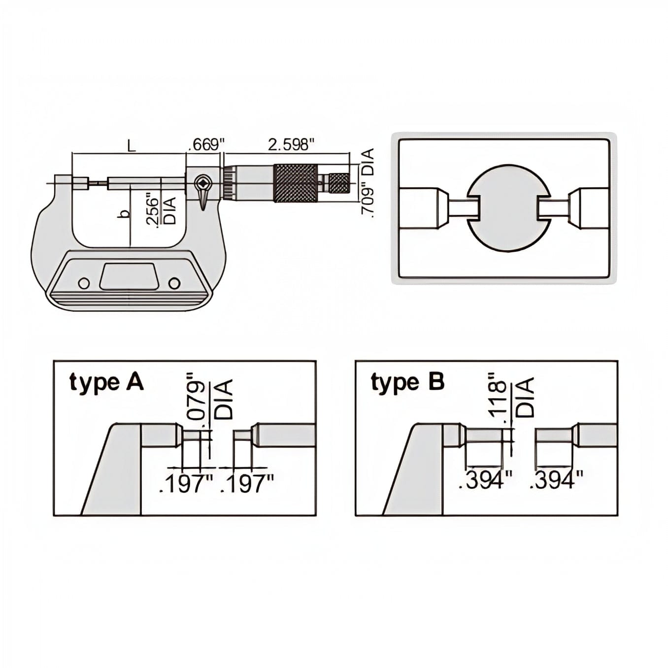 Insize Spline Micrometer 0-1" Range Series 3233-1 - Twin Eagle Imports