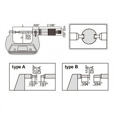 Insize Spline Micrometer 1-2" Range Series 3233-2 - Twin Eagle Imports