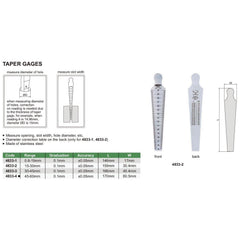 Insize Taper Gauge 45-60mm Range Series 4833-4 - Twin Eagle Imports