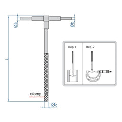 Insize Telescopic Gauge 90-150mm Range Series 4206-F - Twin Eagle Imports
