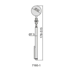 Insize Telescoping Inspection Mirror Ø32mm Series 7160-1 - Twin Eagle Imports