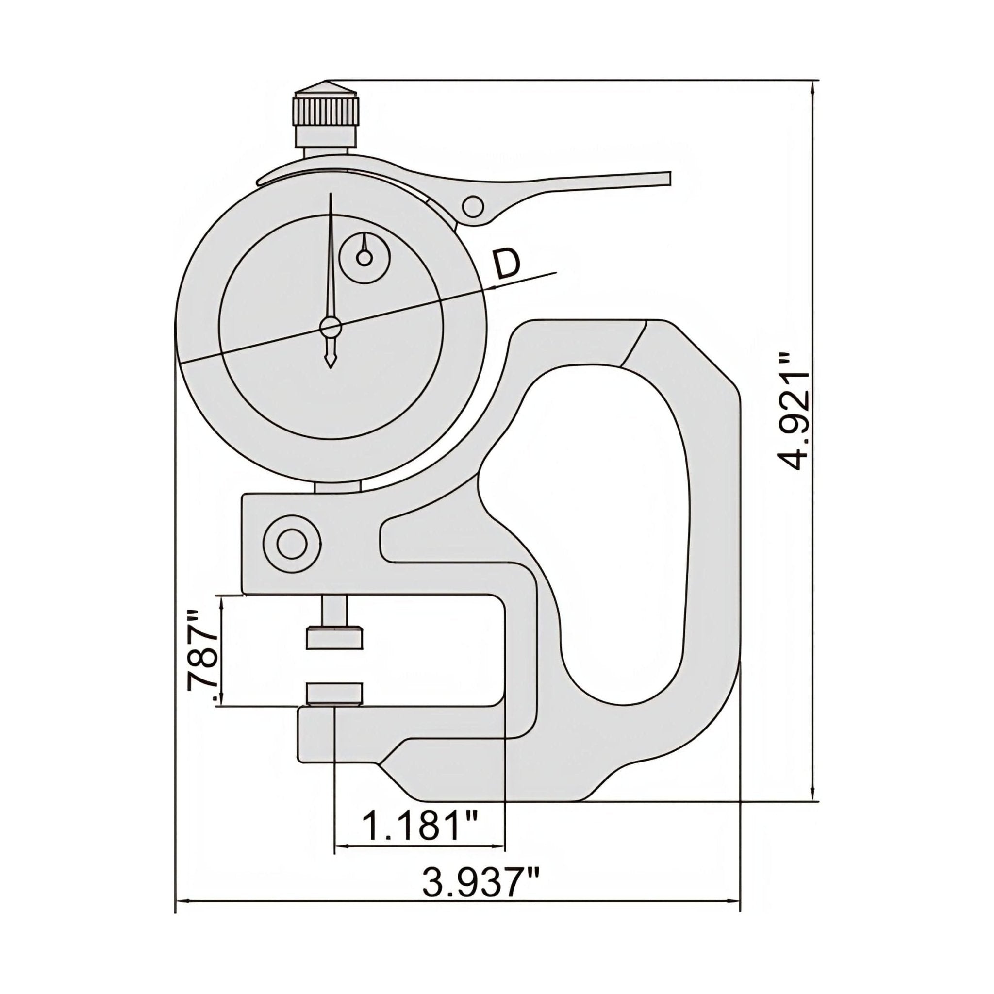 Insize Thickness Gauge 0-0.5" x 0.0005" Range Series 2364-055 - Twin Eagle Imports