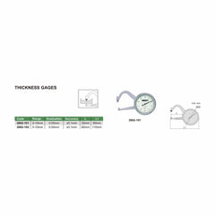 Insize Thickness Gauge 0-10mm x 0.05mm Range Series 2862-101 - Twin Eagle Imports