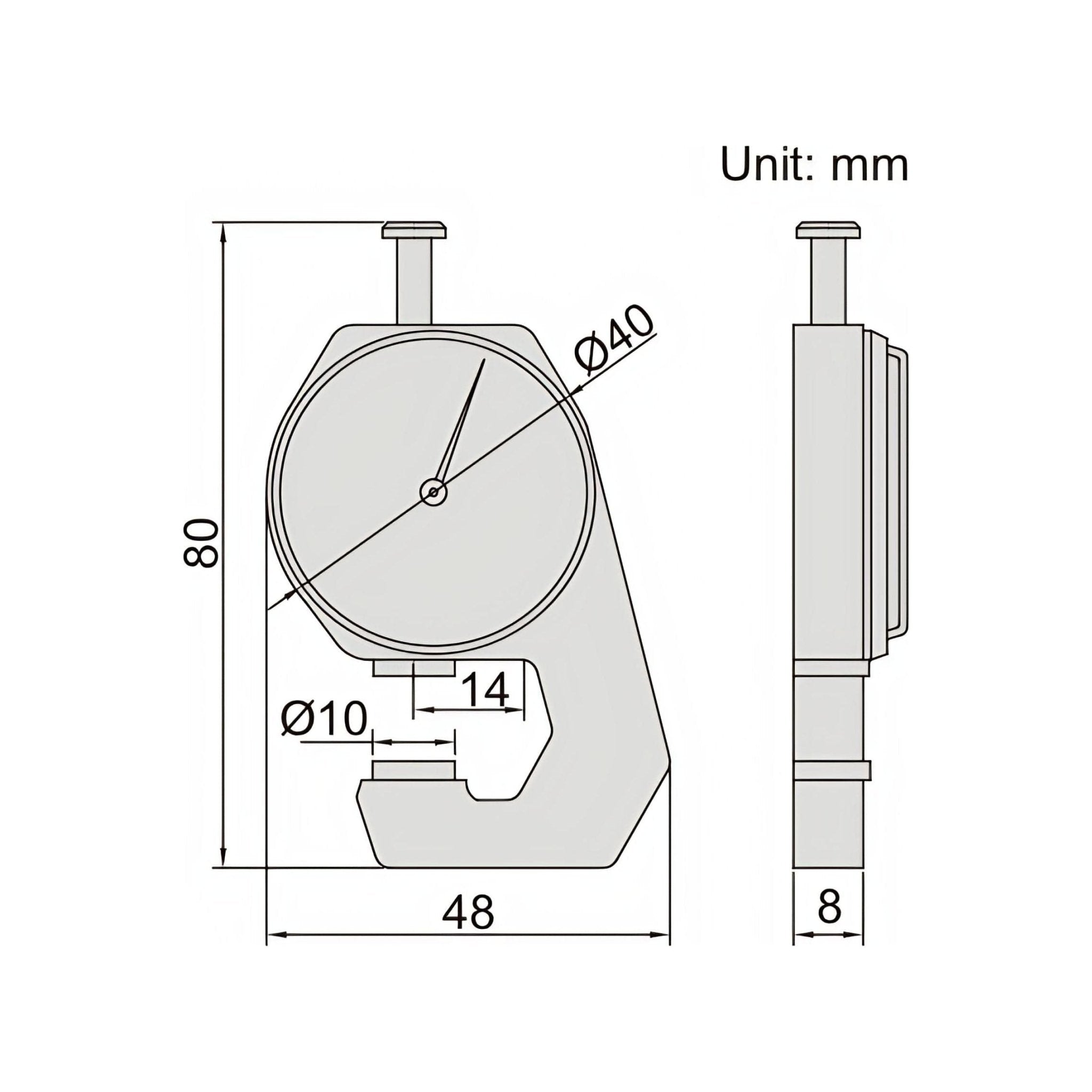 Insize Thickness Gauge 0-10mm x 0.1mm Range Series 2361-10 - Twin Eagle Imports
