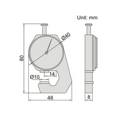 Insize Thickness Gauge 0-10mm x 0.1mm Range Series 2361-10 - Twin Eagle Imports