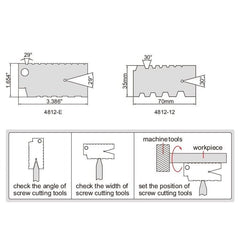 Insize Thread Angle Gauge 2-12mm Range Series 4812-12 - Twin Eagle Imports