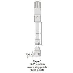 Insize Three Point Internal Micrometer 1.6-2" Range Series 3227-E2 - Twin Eagle Imports