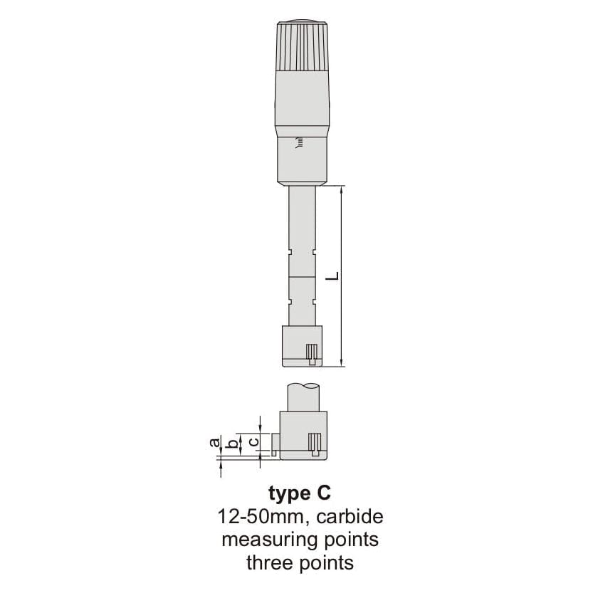 Insize Three Point Internal Micrometer 16-20mm Range Series 3227-20 - Twin Eagle Imports