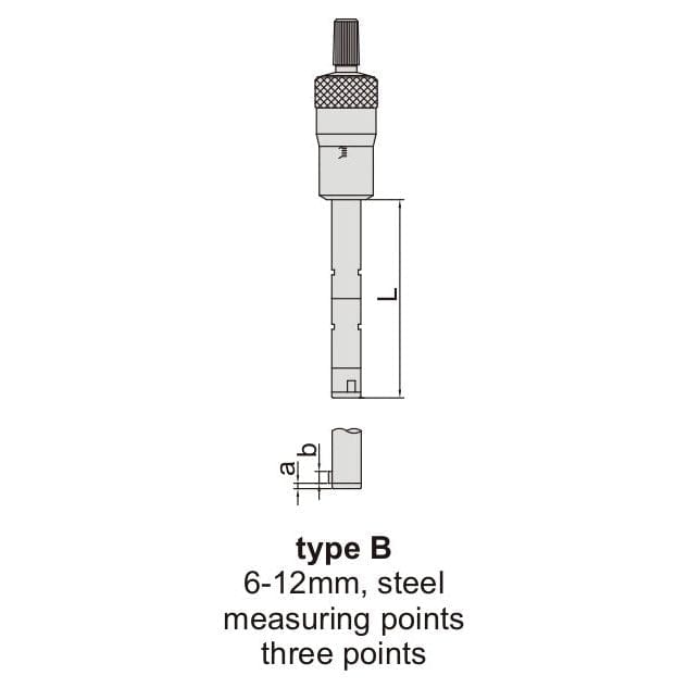 Insize Three Point Internal Micrometer 6-8mm Range Series 3227-8 - Twin Eagle Imports