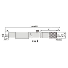 Insize Tubular Inside Micrometer 175-200mm Range Series 3229-200 - Twin Eagle Imports