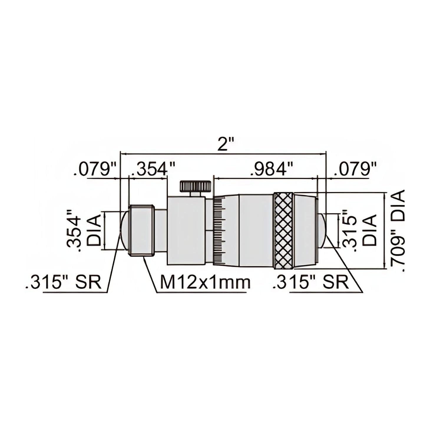 Insize Tubular Inside Micrometer 2-6" Range Series 3222-6 - Twin Eagle Imports