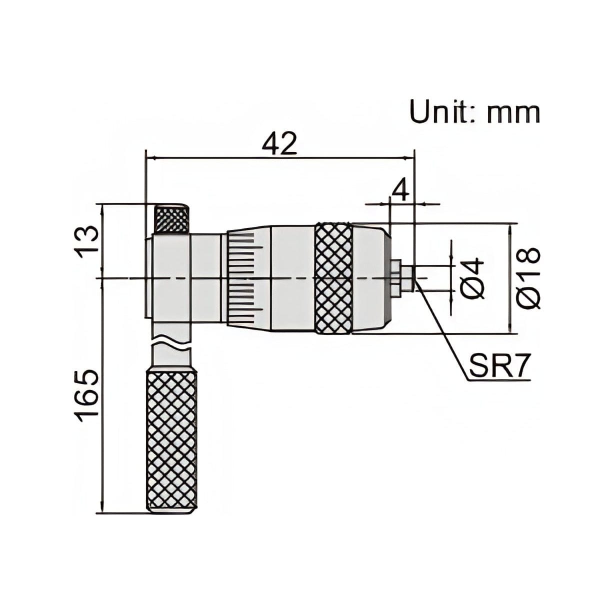 Insize Tubular Inside Micrometer 25-50mm Range Series 3221-50 - Twin Eagle Imports