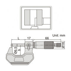 Insize Type C Cylindrical Anvil Tube Micrometer 0-25mm Range Series 3261-25CA - Twin Eagle Imports