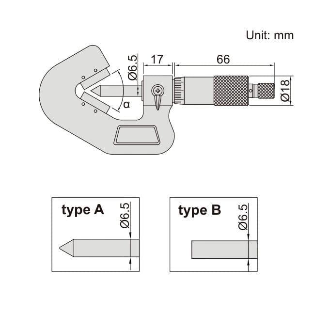 Insize V Shape Anvil Micrometer 5-20mm Range Series 3290-203A - Twin Eagle Imports