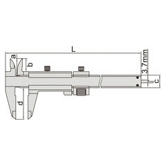 Insize Vernier Caliper 0-130mm/0-5" Range Series 1233-130 - Twin Eagle Imports