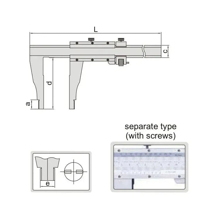 Insize Vernier Caliper 0-1500mm (200mm Jaw) Series 1214-1500 - Twin Eagle Imports