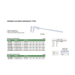 Insize Vernier Caliper 0-1500mm (200mm Jaw) Series 1214-1500 - Twin Eagle Imports