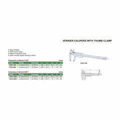 Insize Vernier Caliper 0-150mm/0-6" Range Series 1223-150 - Twin Eagle Imports