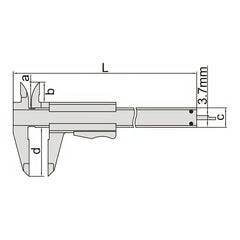 Insize Vernier Caliper 0-200mm/0-8" Range Series 1223-200 - Twin Eagle Imports