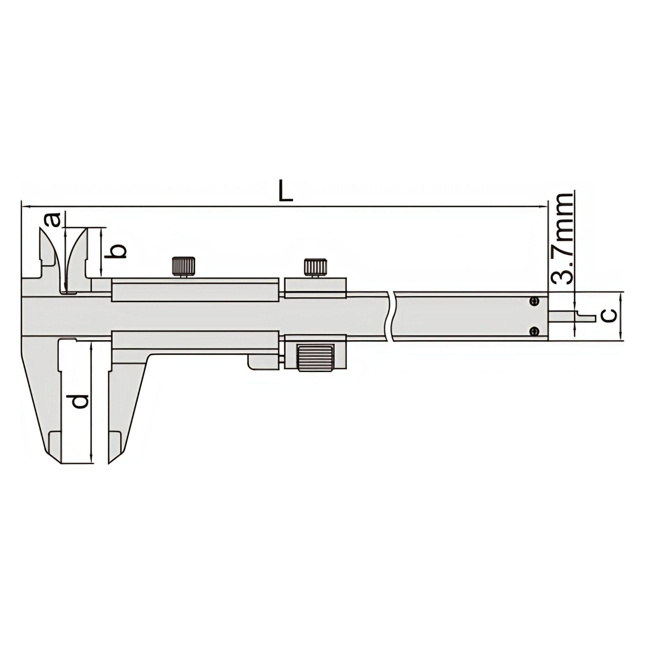 Insize Vernier Caliper 0-280mm/0-11" Range Series 1233-280 - Twin Eagle Imports