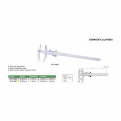Insize Vernier Caliper 0-300mm Range Series 1217-3001 - Twin Eagle Imports