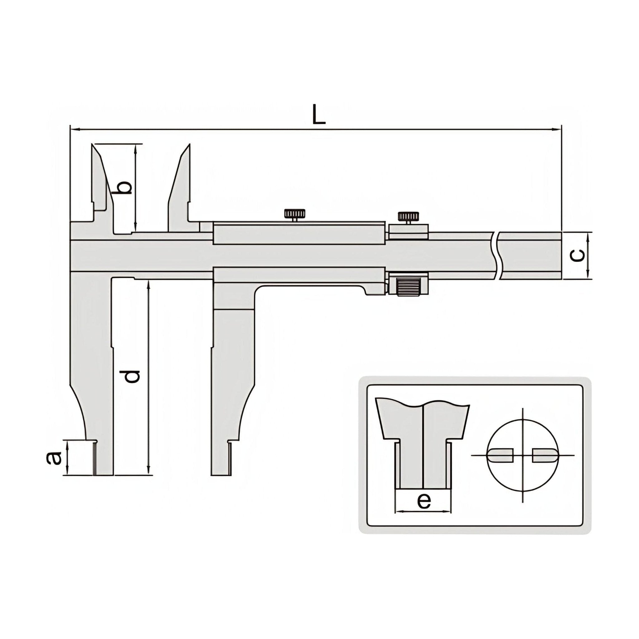 Insize Vernier Caliper 0-600mm/0-24" Range Series 1236-614 - Twin Eagle Imports