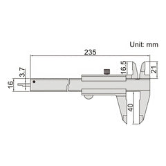 Insize Vernier Left Hand Caliper 0-150mm/0-6" Range Series 1239-150 - Twin Eagle Imports