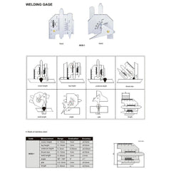 Insize Welding Gauge 62x77mm Range Series 4838-1 - Twin Eagle Imports