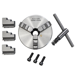 K11-125 3-Jaw 125mm Self-Centering Manual Lathe Chuck - Twin Eagle Imports