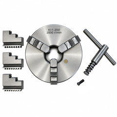 K11-200 3-Jaw 200mm Self-Centering Manual Lathe Chuck - Twin Eagle Imports
