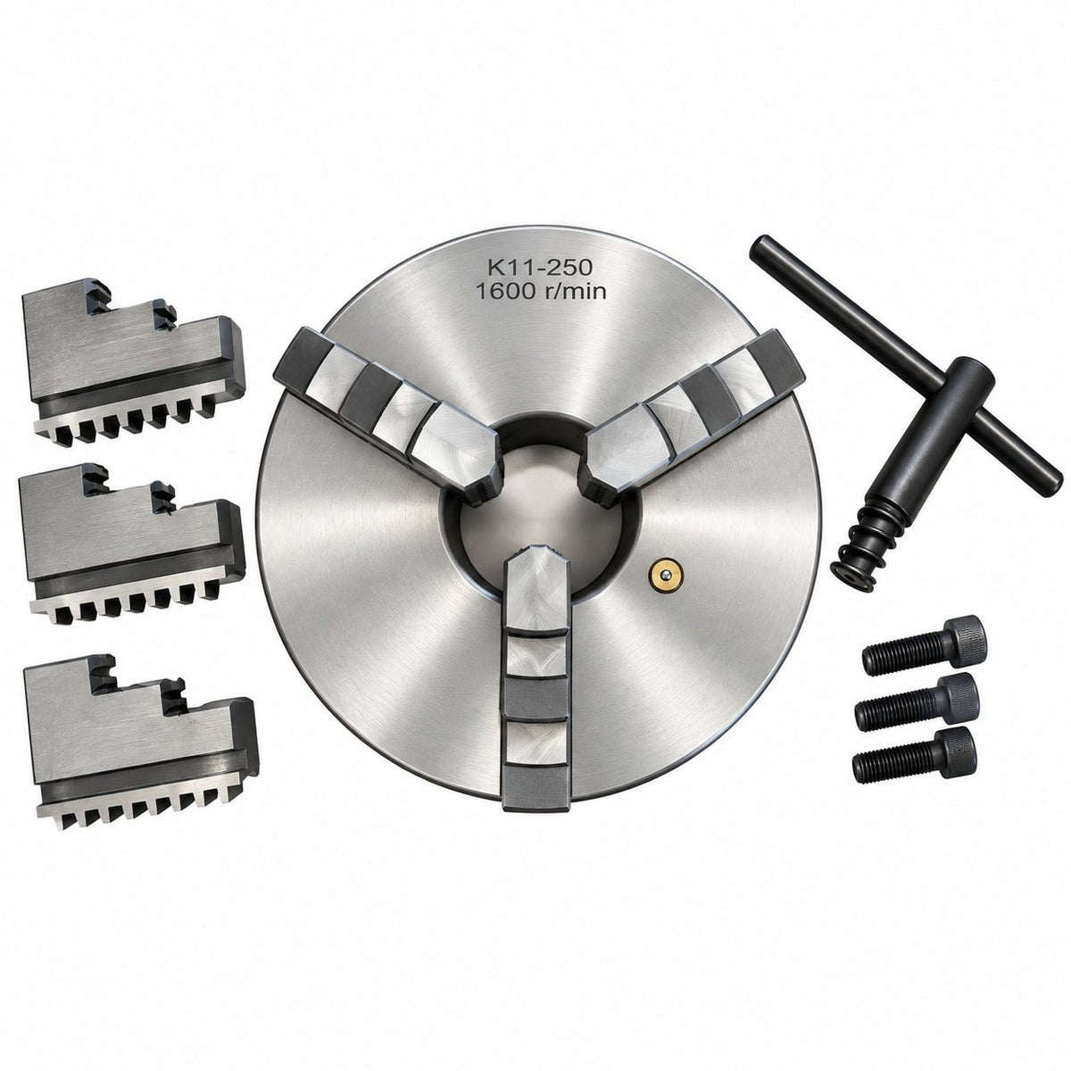 K11-250 3-Jaw 250mm Self-Centering Manual Lathe Chuck - Twin Eagle Imports