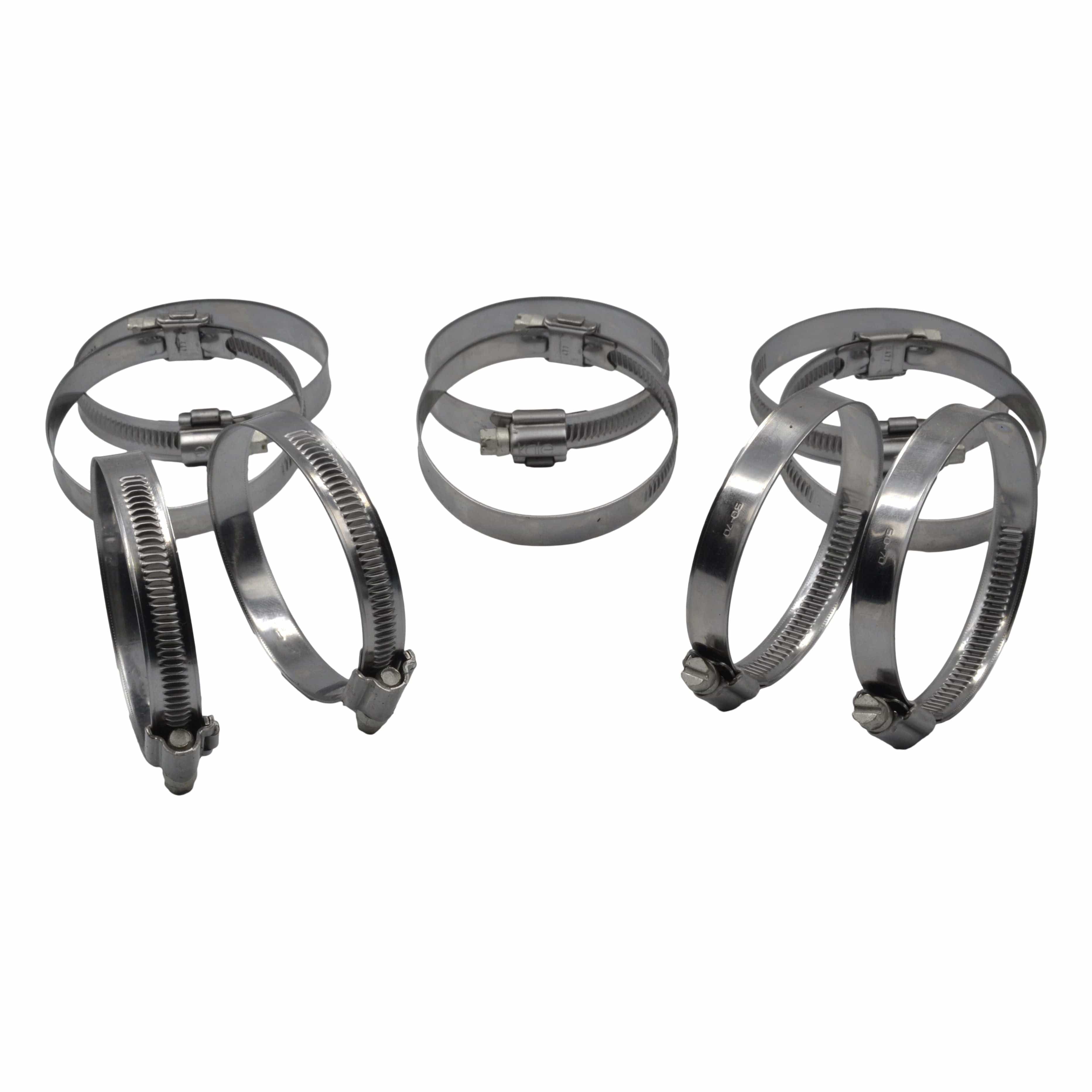Kale Grab Kits 10 Piece Kale 304 Stainless Steel 50-70mm Worm Drive Hose Clamp