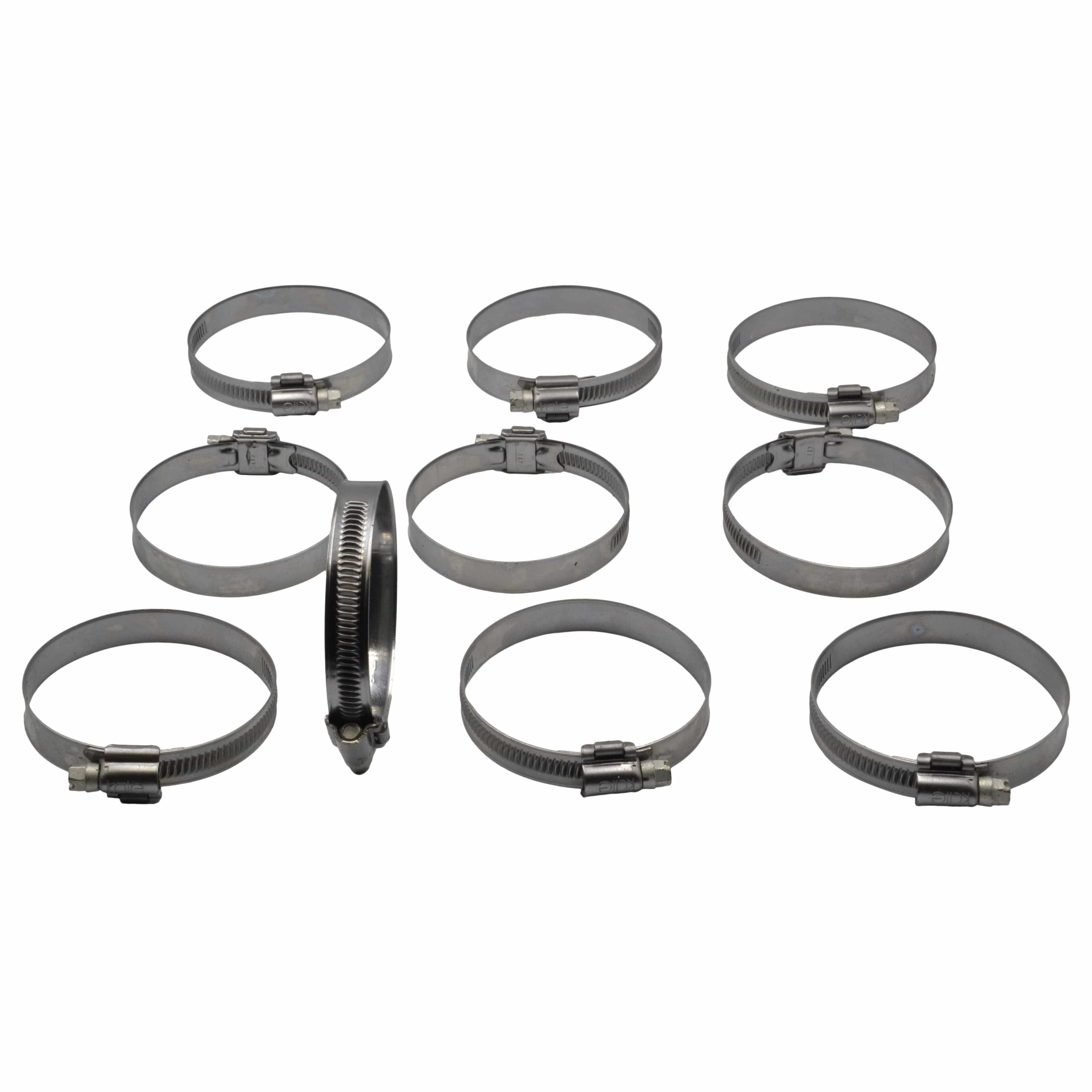 Kale Grab Kits 10 Piece Kale 304 Stainless Steel 50-70mm Worm Drive Hose Clamp