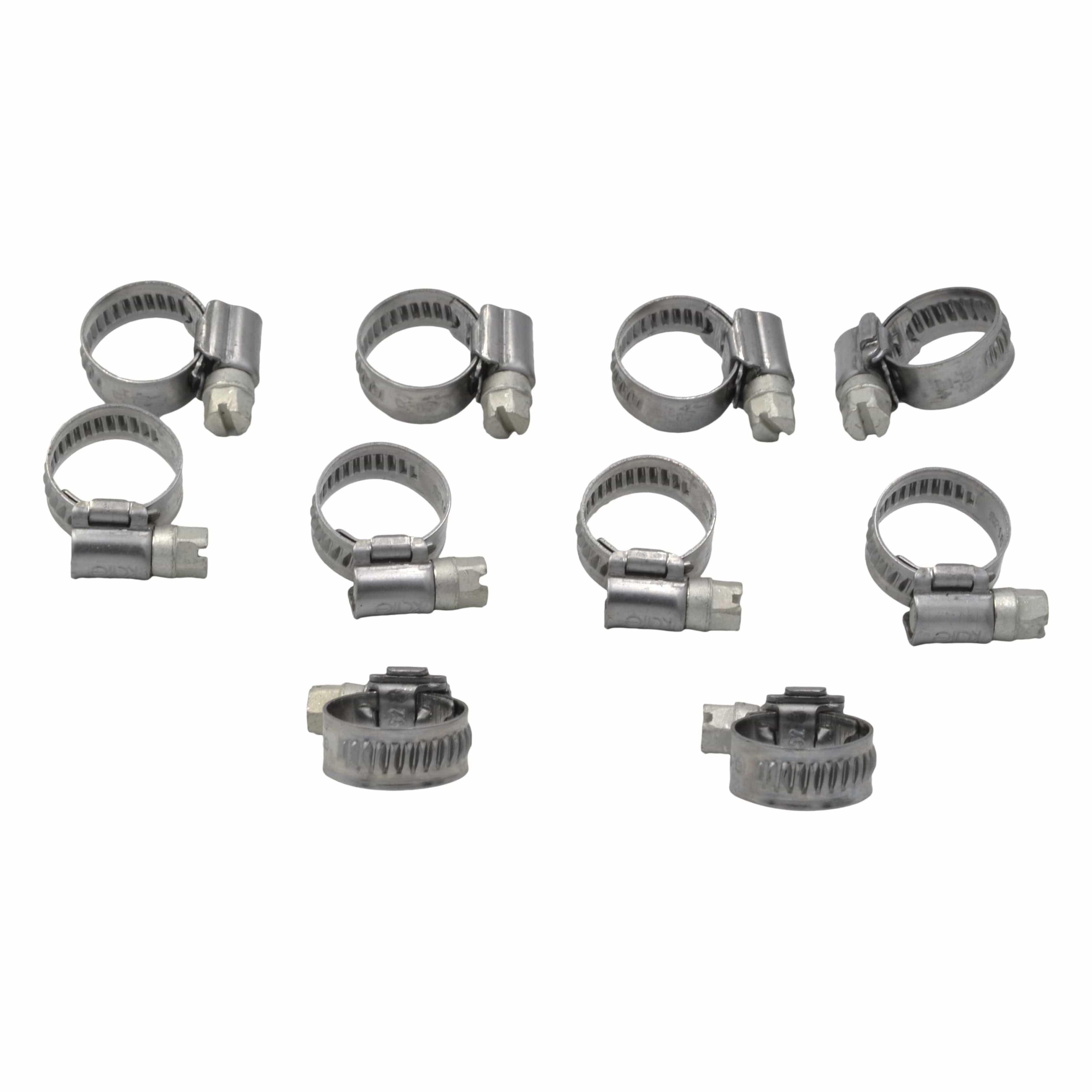 Kale Grab Kits 10 Piece Kale 304 Stainless Steel 8-16mm WD9 Worm Drive Hose Clamp