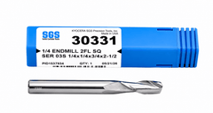 KYOCERA ASIA PACIFIC PTE LTD CARBIDE ENDMILL Kyocera SGS KSP30331 1/2 Inch 3 Flute TiCN Coated Carbide Square End Mill