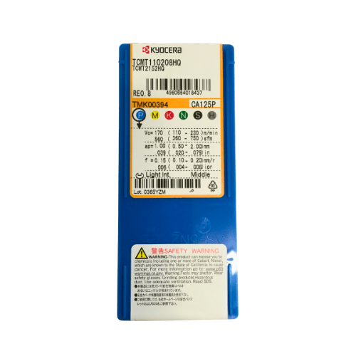 KYOCERA ASIA PACIFIC PTE LTD INSERT 10pc Kyocera TCMT110208HQ CA125P – Turning Insert (Roughing, HQ Chipbreaker)