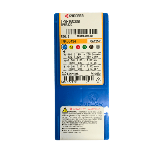 KYOCERA ASIA PACIFIC PTE LTD INSERT 10pc Kyocera TPMR160308 CA125P – Turning Insert (Positive Type, Steel Machining)
