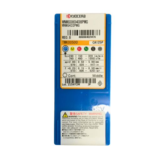 KYOCERA ASIA PACIFIC PTE LTD INSERT 10pc Kyocera WNMG080408PMG CA125P – Turning Insert (Medium-Roughing, PMG Chipbreaker)