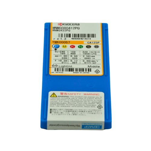 KYOCERA ASIA PACIFIC PTE LTD INSERTS 10pc Kyocera WNMG080412PQ CA125P – Turning Insert (Finishing to Medium, PQ Chipbreaker)