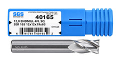 Kyocera SGS 40165 12mm 4 Flute Uncoated Stub Carbide Square End Mill - Twin Eagle Imports