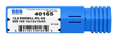 Kyocera SGS 40165 12mm 4 Flute Uncoated Stub Carbide Square End Mill - Twin Eagle Imports