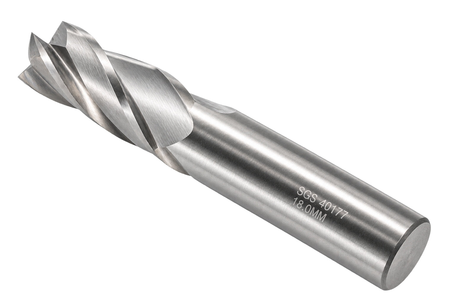 Kyocera SGS 40177 18mm 4 Flute Bright Uncoated Carbide Square End Mill - Twin Eagle Imports