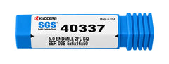 Kyocera SGS 40337 5mm 2 Flute Bright Uncoated Carbide Square End Mill - Twin Eagle Imports