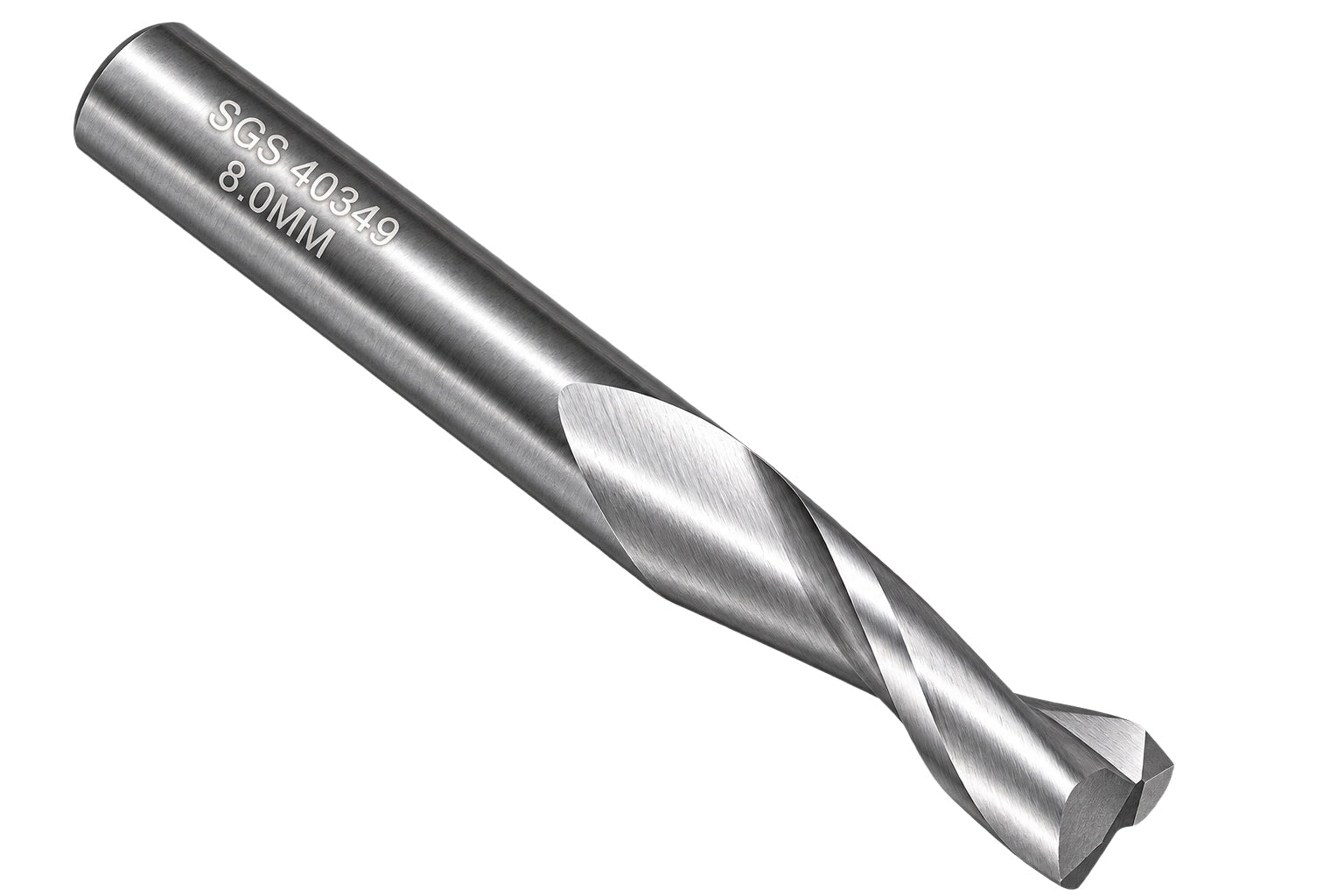 Kyocera SGS 40349 8mm 2 Flute Bright Uncoated Carbide Square End Mill - Twin Eagle Imports