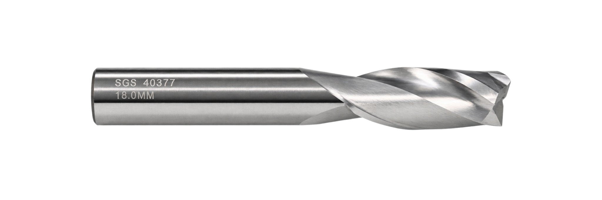 Kyocera SGS 40377 18mm 2 Flute Bright Uncoated Carbide Square End Mill - Twin Eagle Imports